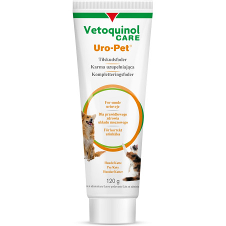 VETOQUINOL Uro-Pet - urine acidifying paste for dog and cat – 120g