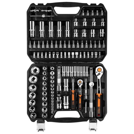 Socket wrenches 1/4", 1/2", set of 110 pcs, CrV