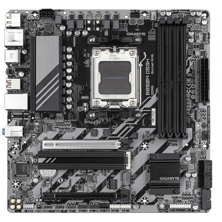 GIGABYTE B850M DS3H Motherboard - AMD Ryzen 9000 Series CPUs, 16+2+2 Phases Digital VRM, up to 8200MHz DDR5 (OC), 1xPCIe 5.0 + 1xPCIe 4.0 M.2, 2.5 LAN, USB 3.2 Gen 2