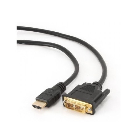 Gembird 1.8m, HDMI/DVI, M/M DVI-D Black
