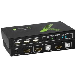 Techly 2x1 USB HDMI 4Kx2K...