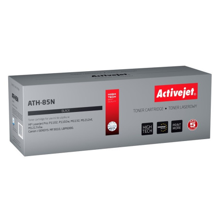 Activejet ATH-85N Toner Cartridge (replacement for HP 85A CE285A, Canon CRG-725; Supreme; 1600 pages; black)