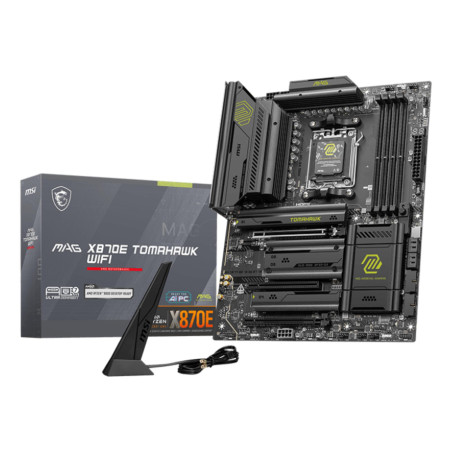 Mainboard|MSI|AMD X870E|SAM5|ATX|Memory DDR5|Memory slots 4|3xPCI-Express 16x|4xM.2|1xAudio-In|1xAudio-Out|4xUSB 2.0|2xUSB 3.2|3xUSB-C|1xRJ45|MAGX870ETOMAHAWKWIFI