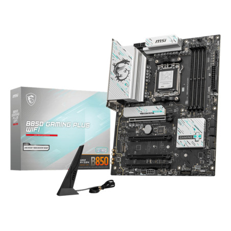 Mainboard|MSI|AMD B850|SAM5|ATX|Memory DDR5|Memory slots 4|4xPCI-Express 16x|3xM.2|1xDisplayPort|1xAudio-In|1xAudio-Out|1xMicrophone|4xUSB 2.0|2xUSB 3.2|2xUSB-C|1xOptical S/PDIF|1xRJ45|B850GAMINGPLUSWIFI