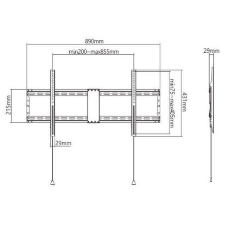TV SET ACC WALL MOUNT 43-90"/WM-90F-01 GEMBIRD