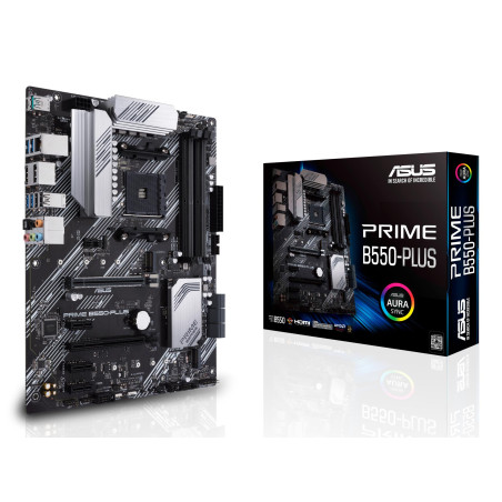 Mainboard|ASUS|AMD B550|SAM4|ATX|3xPCI-Express 3.0 1x|1xPCI-Express 3.0 16x|2xM.2|1xPCI-Express 4.0 16x|Memory DDR4|Memory slots 4|1xHDMI|1xDisplayPort|2xUSB 2.0|1xUSB type C|5xUSB 3.2|1xOptical S/PDIF|1xRJ45|5xAudio port|PRIMEB550-PLUS