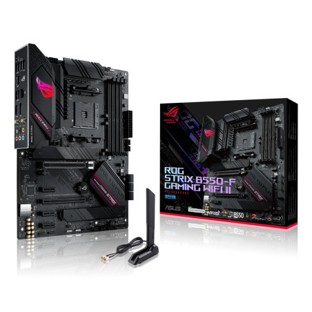Mainboard|ASUS|AMD B550|SAM4|ATX|Memory DDR4|Memory slots 4|3xPCI-Express 3.0 1x|1xPCI-Express 3.0 4x|1xPCI-Express 4.0 16x|2xM.2|1xHDMI|1xDisplayPort|2xAudio-In|3xAudio-Out|2xUSB 2.0|5xUSB 3.2|1xUSB type C|1xOptical S/PDIF|1xRJ45|2xRF-Out|STRIXB550-FGAMWIFIII