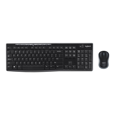 Logitech MK270 | Keyboard and Mouse Set | Wireless | US | Black