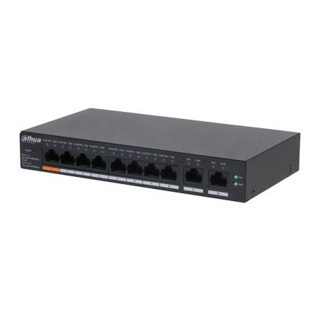 Switch|DAHUA|CS4010-8GT-60|Switch type Managed|Switch layer L2|Form factor Desktop/Wall-Mounting|10xRJ-45 ports|RJ-45 Ports Type Gigabit Ethernet (10/100/1000)|Power over Ethernet (PoE) Yes|8xPower over Ethernet (PoE) ports quantity|Total Power over Ethernet (PoE) budget 60 W|CS4010-8GT-60