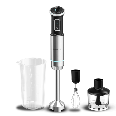 Cecotec Hand blender | Power Neutron 1100MAX Cream&Crush | Hand Blender | 1100 W | Number of speeds Adjustable | Turbo mode | Chopper | Black/Silver