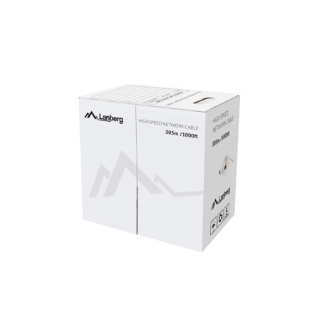 Lanberg | LAN Cable Cat.6 UTP, Solid CU Fluke Passed | LCU6-12CU-0305-S | 305 m | Grey