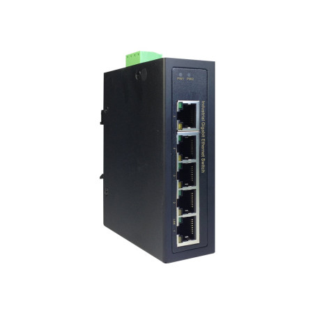 Digitus | Industrial 5 Port Gigabit Switch | DN-651107 | Unmanaged | DIN rail mountable