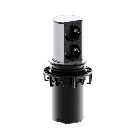 Bachmann 928.002 socket-outlet Black, Silver