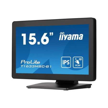 iiyama ProLite T1633MSC-B1 computer monitor 39.6 cm (15.6") 1920 x 1080 pixels Full HD LCD Touchscreen Black