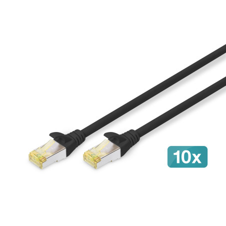 Digitus CAT 6A S/FTP patch cable, 10 pieces