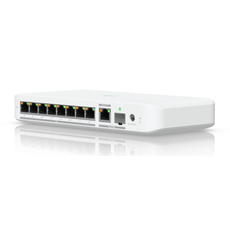 Ubiquiti | Flexible, 8-port 2.5 GbE PoE++ switch with a 10 GbE RJ45/SFP+ combination uplink port | USW-Flex-2.5G-8-PoE | Managed | Wall-mountable/Desktop