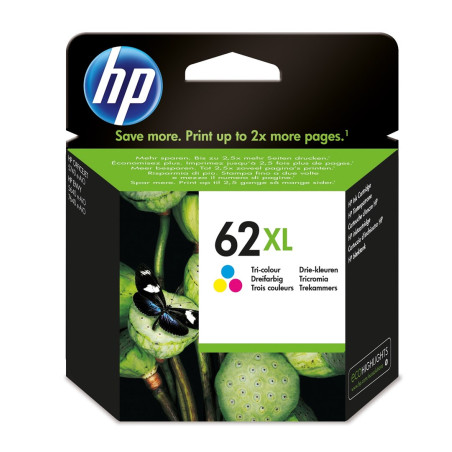 HP 62XL - Hojtydende - farve (cyan, ma