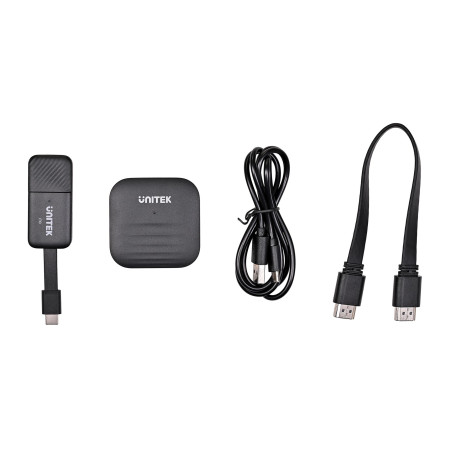 UNITEK V1184A01 AV extender AV transmitter & receiver Black