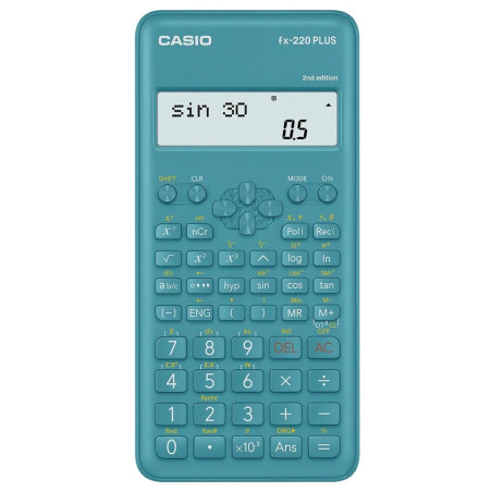 CASIO CALCULATOR SCIENTIFIC FX-220PLUS-2 BLUE, 12 DIGIT DISPLAY