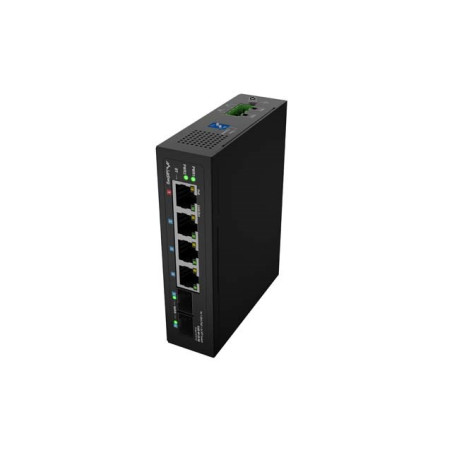 LANBERG ILGE-4P-2S-90 LIGHT INDUSTRIAL POE SWITCH 1XBT 3XAT 2XSFP DIN GIGABIT ETHERNET