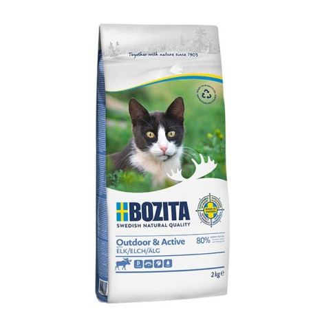 BOZITA Outdoor & Active with Elk - dry cat food - 2kg