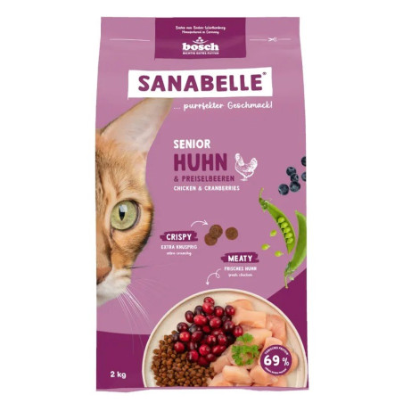 BOSCH Sanabelle Senior chicken & cranberries - dry cat food - 2kg