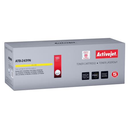 Activejet ATB-243YN Toner (replacement for Brother TN-243Y; Supreme; 1000 pages; yellow)
