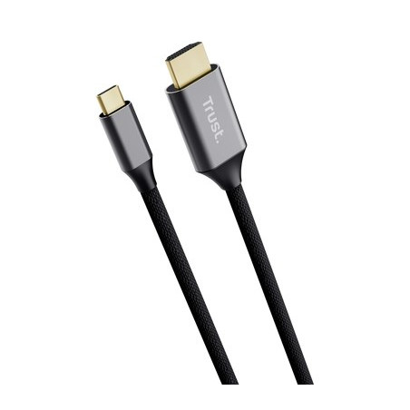 Trust 25630 cable gender changer USB-C HDMI Black, Silver
