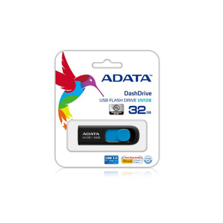 ADATA | UV128 | 128 GB | USB Type-A | Black/Blue