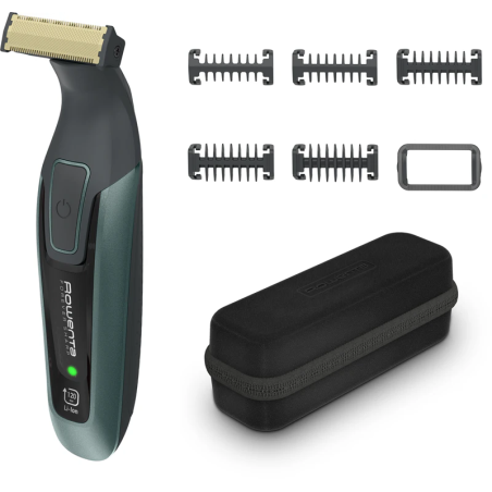 Rowenta Beard Trimmer | TN6044E0 | Cordless | Number of length steps 6 | Wet & Dry | Black/Green