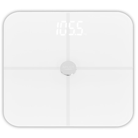 Adler Smart Bathroom Scale | AD 8187 | Maximum weight (capacity) 180 kg | Accuracy 100 g | Body Mass Index (BMI) measuring | White