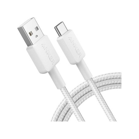 Anker 322 Nylon Cable, White | A81H6G21 | USB-A to USB-C