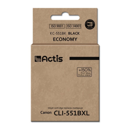 Actis KC-551Bk Ink (replacement for Canon CLI-551BK; Standard; 12 ml; black)