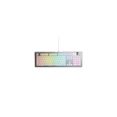 Glorious GMMK 3 Pro 100% Custom Gaming Keyboard - Pre-Built, ANSI (US), Fox Switches, Silver
