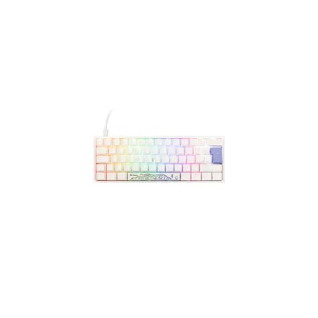 Ducky One 2 Pro Mini White Edition Gaming Tastatur, RGB LED - Cherry Silver