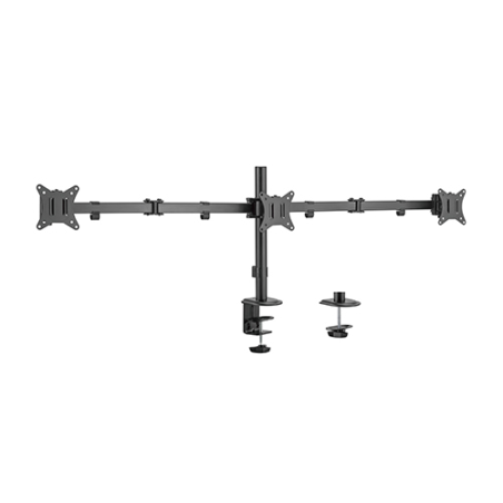 Gembird MA-D3-01 Adjustable desk 3-display mounting arm (rotate, tilt, swivel), 17”-27”, up to 7 kg