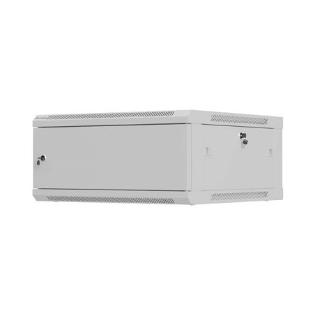 LANBERG WALL-MOUNTED INSTALLATION RACK CABINET 19" 4U 600X600 GREY, METAL DOOR (FLAT PACK)