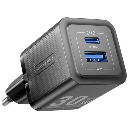 Vention Charger 1x USB-A 1x USB-C GaN 30W