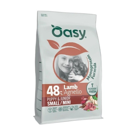 OASY One Animal Protein Puppy & Junior Small/Mini Mono Lamb - dry dog food - 800g