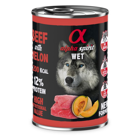 ALPHA SPIRIT WET Ternera con melón -  wet dog food - 400 g