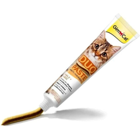GIMCAT Duo Paste Anti-Hairball Malt with Cheese – cat treat – 50g
