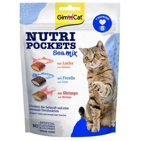 GIMCAT Nutri Pockets Sea mix – cat treat – 150g