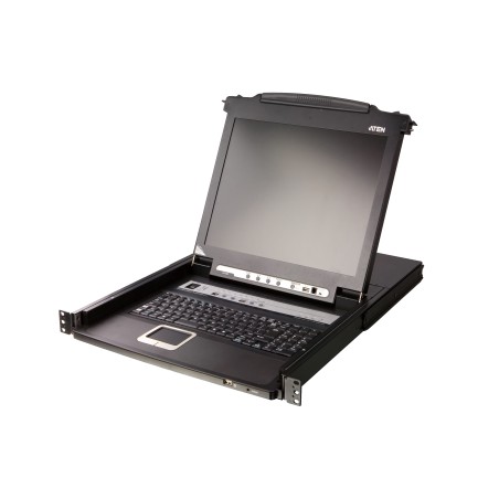 Aten | 8-Port PS/2-USB VGA 17" LCD KVM Switch with Daisy-Chain Port and USB Peripheral Support | CL5708M