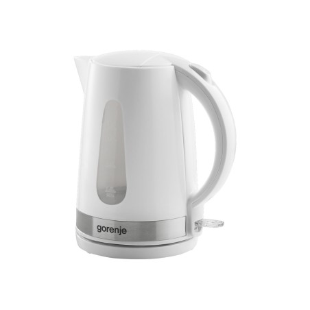 Gorenje | Kettle | K17WE | Electric | 2200 W | 1.7 L | Plastic + metal | 360° rotational base | White