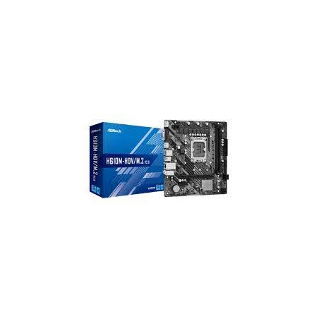 ASRock | H610M-HVS/M.2 R2.0 | Processor family Intel | Processor socket LGA1700 | DDR4 DIMM | Memory slots 2 | Supported hard disk drive interfaces SATA, M.2 | Number of SATA connectors 4 | Chipset H610 | Micro ATX