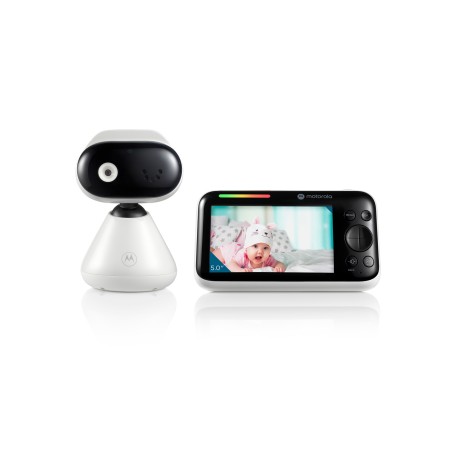 Motorola | Video Baby Monitor | PIP1500 5.0" | 5.0" color display with 480 x 272px resolution; 5.0" color display with 480 x 272px resolution; Digital zoom; Secure and private connection; LED sound level indicator; Two-way talk; Room temperature monitoring; Infrared night vision; High sensitivity microphone; Rechargeable parent unit; 5 x Soothing lullabies; Wall Mount (using bracket provided) | White/Black