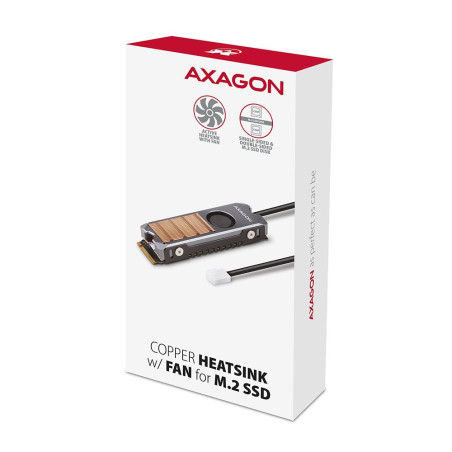 SSD ACC COOLER M.2 COPPER FAN/CLR-M2FAN AXAGON