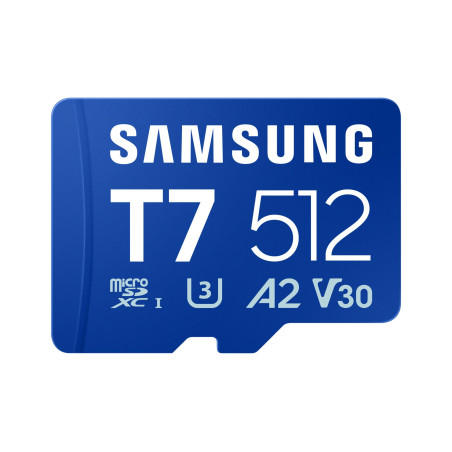 Samsung microSDXC UHS-I Card | T7 | 512 GB | microSD | Flash memory class U3, V30, A2