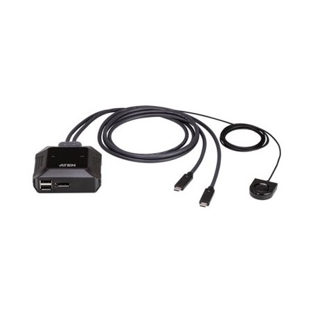 Aten US3312 2-Port USB-C 4K DisplayPort KVM Switch with Remote Port Selector | Aten | 2-Port USB-C 4K DisplayPort KVM Switch with Remote Port Selector | US3312 | Warranty 24 month(s)