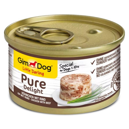 GIMDOG Little Darling Pure Delight Chicken with beef - wet dog food - 85g